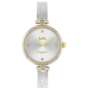 Coach Watch Movado Park Woman’s Bangle Watch 30mm Silver face with Gold Dial